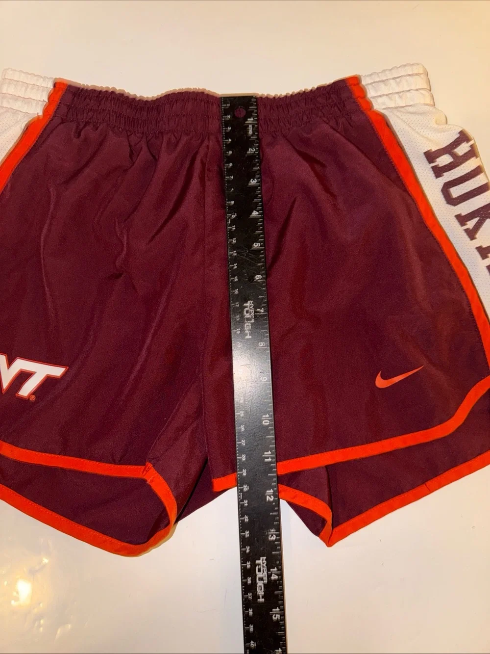 Virginia Tech Hokies Womens Maroon Nike Dri-Fit Running Shorts Sz Medium NCAA